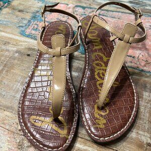Sam Edelman Gigi Flat Thong sandal leather upper designer shoe